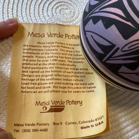 Mesa Verde Pottery Vase Signed. Native American Art. Vintage - Picture 4 of 6